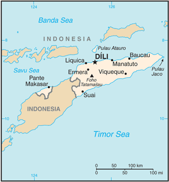 Map of Timor Leste